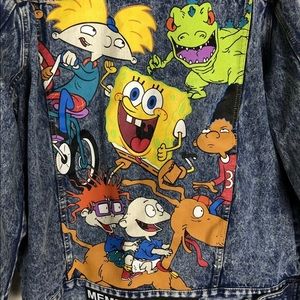 Members Only x Nickelodeon Acid Wash Denim Jacket